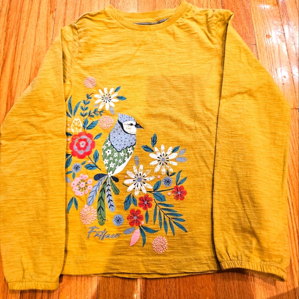 Fat Face Long Sleeve Tee With Bird Graphic